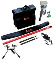 Marchio: ARITECH. Articolo: TS826. Kit per test sensori fumo composto da palo telescopico per raggiungere una altezza massima di 6 mt.,strumento di rimozione universale, unità di test per sensori di fumo, termici e CO, gruppo batterie,strumento di ricarica veloce e borsa di trasporto.