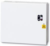Marchio: ARITECH. Articolo: PM833. Alimentatore 24V 3A in contenitore acciaio con tamper antiapertura. Spazio per alloggiare due batterie NP-7. 