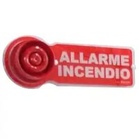 Marchio: NOTIFIER. Articolo: PLEX-VAD. Cartello indicatore in Plexiglass per sirene con scritta allarme incendio. Base sirena non fornita. 