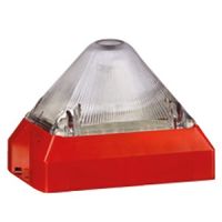 Marchio: NOTIFIER. Articolo: PY X-M-05-CL. Luce flash PYRA compatta 5 joule 24 DC IP 66. Sincronizzabile. Intensità luminosa: 56cd. Corpo piramidale antiurto colore rosso RAL3000 e lente trasparente. Temperatura -40 + 50C°. Certificata EN 54.23.