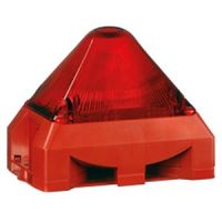 Marchio: NOTIFIER. Articolo: PY X-M-05-RED. Luce flash PYRA compatta 5 joule 24 DC IP 66 , Sincronizzabile. Corpo piramidale antiurto colore rosso RAL3000 e lente rossa. Temperatura -40 + 50C°. Certificata EN 54.23.