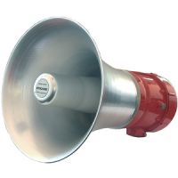Marchio: NOTIFIER. Articolo: ATE2. Sirena certificata ATEX. partenza acustica da 105 a 109dB a 1 m. Cinque toni selezionabili. Tensione di funzionamento da 12 a 24Vcc/ca. Assorbimento in allarme da 0,2 a 0,8A. Grado di protezione IP65. 