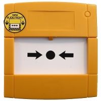 Marchio: NOTIFIER. Articolo: M3A-Y000SG-K013-65). Pulsante manuale convenzionale per comando di spegnimento a rottura vetro 1 scambio. IP 24D. Fornito con chiave di test e scatola di montaggio. Colore Giallo. Grado di protezione IP24D.