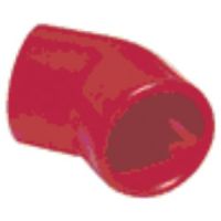Marchio: NOTIFIER. Articolo: FAA-E25-45R (CEI 152DF). Curva a 45° in ABS di colore rosso per tubi con diametro interno di 21 mm.