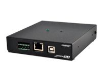 Marchio: COMBIVOX. Articolo: AMICAWEB vers. 2011. Interfaccia LAN/RS485 per il collegamento in rete LAN della centrale AMICA 64 vers. 2009. Funzionalità Web-Server integrata per il collegamento da remoto alla centrale, in locale tramite LAN o Wlan, e a distanza tramite ADSL e scaricare le pagine di gestione della stessa in modo da seguire tutte le funzioni utente e la programmazione tecnica. Interfaccia grafica realizzata con le icone della tastiera SIMPLYA. Esclusiva funzione per la visualizzazione di telecamere IP fino ad un max di 8 direttamente dalle pagine di gestione della centrale. Gestione indirizzo IP dinamico integrata. 