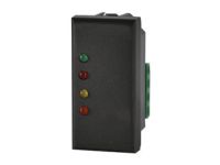 Marchio: COMBIVOX. Articolo: INSERITORE BUS LIVING AXOLUTE GRIGIO SCURO. Scheda inseritore BUS RS485 per chiave di prossimità per centrali Amica 2012, Elisa 8, Elisa 24 ed Eva 8.24 vers. 2012. 4 led di colore diverso (verde, rosso, giallo e arancio) ai quali è possibile associare una funzione (solo inserimento, inserimento/disinserimento, comando, zona aperta, stato uscita). Possibilità di programmare la chiave associando una funzione diversa per inseritore. 