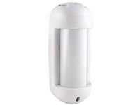 Marchio: COMBIVOX. Articolo: TIMOTEO XT-W OUTDOOR 868 MHZ (2IR+MW). Rivelatore volumetrico radio da esterno a tripla tecnologia, 2IR + MW (10,525GHz).Sensore IR a doppio elemento con regolazione micrometrica del fascio inferiore.Altezza di montaggio: da 100 cm a 120 cm dal pavimento (staffa di fissaggio amuro in dotazione con antistrappo). Range di rivelazione da 3 a 12 mt. Ampiezzaorizzontale fino a 60°. Programmazione in TRIPLO AND (MW+ PIR1+PIR2), DOPPIOAND (MW+1 PIR), AND+OR (MW+ PIR1 o PIR2). PET IMMUNITY con settaggio intriplo AND. Assorbimenti: 15 μA (stand-by), 10 mA (in TX). Temperatura d’esercizio:-20°C + 55°C. Peso: 650 gr. Grado di protezione IP44. Contenitore plastico elente in policarbonato ad alta resistenza ai raggi UV. Supervisionato, batteria a litioin dotazione. Dimensioni (LxHxP in mm): 96x230x76.