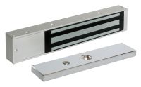 Marchio: COOPER. Articolo: 1392-A. Elettromagnete da 500 Kg con uscita “stato porta”, senza pulsante di sgancio. Alimentazione 12/24 Vcc, 250mA.