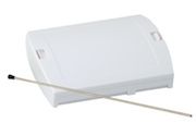 Marchio: DOMOTEC. Articolo: DRX65AE. CONCENTRATORE SYDOM 16/32 CANALI CON ANTENNA ESTERNA. Il concentratore wireless in versione con antenna esterna è dotato di un morsetto che permette il collegamento di diversi tipi di antenne, in base alle necessità installative. All’interno della confezione viene fornita una antenna stilo in acciaio che può essere inserita direttamente nel morsetto del ricevitore. Utilizzando le antenne DAN652 e DAN653 (opzionali) è possibile installare il ricevitore anche all’interno dell’armadio delle centrali SYDOM, oppure installare l’antenna a distanza dal ricevitore, anche in esterno. E’ possibile collegare alle centrali SYDOM (a seconda del modello) fino 4 ricevitori Art. DRX65 o Art. DRX65AECaratteristiche• Per centrali SYDOM• Alimentazione e collegamento sul BUS RS485 a 4 fili• Frequenza di funzionamento 433 MHz• 16/32 dispositivi wireless associabili• Supervisione dei dispositivi wireless• Connessione per antenna esterna• Antenna esterna a stilo in acciaio compresa• Antenna alto guadagno montaggio in centrale DAN652 (opzionale)• Antenna alto guadagno da esterno con staffa DAN653 (opzionale)• Tamper antiapertura escludibile• Contenitore in plastica predisposto per ingresso cavi• Dimensioni: mm 98x72x23