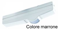 Marchio: DOMOTEC. Articolo: WINDOOR DT - antimask – marrone.I rivelatori Windoor grazie alle loro originali caratteristiche costruttive, rappresentano la soluzione ottimale per la protezione efficace dei punti di accesso dall’esterno, quali porte, finestre, vetrine, portoni ed aree di transito. I rivelatori Windoor soddisfano la richiesta degli utilizzatori finali di una protezione perimetrale suddivisibile per singoli punti di accesso che garantisca una protezione flessibile ma affidabile ed a costi contenuti. La gamma dei rivelatori Windoor comprende modelli con sensore PIR e modelli DualTech. I rivelatori Windoor DT utilizzando uno speciale modulo MW a 10.525 GHz, aggiungono la gestione combinata delle due tecnologie (IR e MW) alle altre prestazioni che caratterizzano i rivelatori Windoor: I rivelatori WINDOOR sono disponibili, in diverse configurazioni:Con contatto magnetico per abbinare alla protezione a tenda la protezione contro l’apertura dell’infisso. Con sistema di protezione Antimask contro i tentativi di sabotaggio. Con puntatore Laser che visualizza l’asse dell’area di rivelazione per una regolazione precisa dell’orientamento del rivelatore in fase d’installazione.• Spessore di soli 22 mm, utilissimo per consentire l’installazione trale ante della finestra ed eventuali tapparelle, scuri o zanzariere• Innovativo sistema di orientamento dell’area di rivelazione• Elaborazione digitale dei segnali e dei parametri ambientali• Compensazione dinamica automatica della temperatura• Regolazione della portata• Led di segnalazione e memoria di allarme intrusione• Led di segnalazione e memoria antimascheramento• Modalità programmabile di visualizzazione dei led• Modalità programmabile di attivazione del relè di allarme• Ingresso TC per blocco microonda e led, condizionamento uscite ereset memorie• Morsettiera estraibile• Protezione antiapertura ed antistrappo• Antimascheramento (con uscita separata, NC) *Tensione nominale: 12 VccRange di funzionamento: 11 ÷ 14,5 VccAssorbimento stand by/allarme: 22mA/25mAPortata rivelazione selezionabile: 1,5 m / 2,5 m / 3,5 m / 5,0 m (+0 /-10%)Apertura fasci rivelazione: 80° x 18° (PIR)Modalità funzionamento DT: ANDFrequenza microonda: 10,525 GhzTecnologia antimask (*): infrarosso attivoPortata contatti allarme: NC 100 mA maxPortata contatti antimasking (*): NC 100 mA maxGrado di protezione: IP42Livello di sicurezza: (EN50131-2-4) : 2008 Grado 2Classe ambientale: (EN50131-2-4) : 2008 Classe IIITemperatura di funzionamento: -25 ÷ +55°CDimensioni (mm): 158 x 22 x 38/46