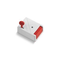 Marchio: ELKRON. Articolo: PA01-C. Pulsante antirapina, colore bianco a singolo tasto interno tipo NC a riposoResettabile con chiave in plastica