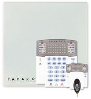Marchio: PARADOX. Articolo: MG5050. Versione a 433 MHz -Centrale a microprocessore a 32 zone senza fili di cui 5 possono essere cablate. Fino a 15 zone su tastiera (1 per tastiera). Possibilità di inserimento a chiave. Memoria 256 eventi, 32 codici utenti/telecomandi. Possibilità di inserimento rapido con zone aperte, e di suddividere l’impianto in 2 aree indipendenti con area comune. Combinatore telefonico digitale incorporato: 3 numeri per Centrale di Sorveglianza e 5 numeri per combinatore vocale (con VDMP3). Cambio automatico dell’ora legale e solare. Tasto di ripristino programmazione (riporta ai valori di default e riavvia), connessione diretta a 9,6k baud con il software WinLoad. 4 uscite programmabili, espandibili a 16. 1 uscita a relè. Possibilità di espansione a 32 zone cablate con moduli di espansione a 8 zone ZX8 su BUS. Alimentatore “switching” 1.1A. Armadio metallico mm 280x280x76. Fornita con tastiera cablata K32 con indicatori LED 32 zone e 1 telecomando bidirezionale REM2.