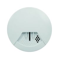 Marchio: PARADOX. Articolo: WS588P.Versione a 433MHz. Rivelatore fotoelettrico di fumo supervisionato, fissaggio a soffitto, colore bianco, Fornito con pila al litio 3V CR123A➤ Cicalino incorporato 85dB a 3 metri➤ Tasto di prova➤ LED di visualizzazione stato