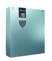 Marchio: PESS. Articolo: I.BOXER 128 - B34. Centrale a microprocessore 8 ingressi espandibili a 128 in box metallico grande e alimentatore da 3,4A Dimensioni mm b.370 x h.420 x p.90