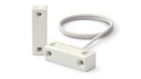 Marchio: TSEC. Articolo: CLS-TW-4C-W. Contatto CLIC serie R, NC, cavetto 50cm 4 conduttori tamper passante, da incasso color bianco