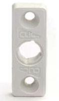 Marchio: TSEC. Articolo: CLV-AL-W. Adattatore montaggio inerziali serie V su alluminio/PVC, colore bianco