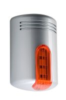 Marchio: VENITEM. Articolo: 20202113. Sirena autoalimentata a 13.8 Vdc con lampeggiante a led e sistema antischiuma-antishock. Doge LS Acciaio cal. Arancio.