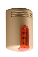 Marchio: VENITEM. Articolo: 20202207. Sirena autoalimentata a 13.8 Vdc con lampeggiante a led, sistema antischiuma-antishock e anti-perforazione. Doge LSP bronzo cal. Arancio.