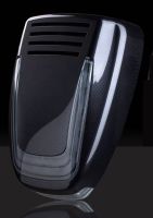 Marchio: VENITEM. Articolo: 20200180. Sirena autoalimentata a 13.8 Vdc con lampeggiante a led e sistema antischiuma-antishock e sistema brevettato di illuminazione a led. Mose LS LUX nero lucido tech cal. Fumè.