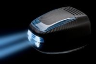 Marchio: VENITEM. Articolo: 20200184. Sirena autoalimentata a 13.8 Vdc con lampeggiante a led e sistema antischiuma-antishock e sistema brevettato di illuminazione a led. Mose LS LUX nero opaco cal. Azzurra.
