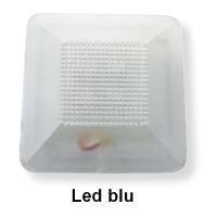Marchio: VIMO. Articolo: KRO601MB. Ripetitore ottico con LED ad alta intensità per installazione in interni o esterni riparati. Ottima visibilità anche in condizioni di luce diurna. Connessione a morsetto 2 poli. Disponibile in 5 colori: rosso, giallo, verde, blu e bianco. Contenitore in policarbonato trasparente. Tensione di alimentazione Da 10,5 a 29Vcc. Materiale/colore Policarbonato trasparente. Dimensioni 58x58x20 mm. Connessione Morsetto 2 poli. Colore LED Blu. N° LED 1. Modalità luminosa Fissa. Assorbimento (luce fissa) 15mA. Alimentazione Da 5 a 30 Vcc.