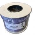 Marchio: ARITECH. Articolo: WFA10225V. Cavo 2x2,5 mmq di tipo twistato, schermato PH30/90, specifico per sistemi di evacuazione vocale, certificato secondo la norma CEI 20-105 e testato secondo la norma EN50200, come prescritto dalla norma UNI9795, per il mercato italiano. Guaina LSZH a bassa emissione di fumo e senza emissione di alogeni, di colore viola. Schermatura con foglio di alluminio e poliestere, con filo di drenaggio in rame. Due conduttori in rame rosso classe 5. Resistenza al fuoco per 30 minuti (PH30), garantita da isolante in silicone ceramizzante. Isolamento elettrico secondo la norma CEI EN 60332-3-25 100/100 V Uo=400 V, FG4O(H)M1. Prezzo al metro, fornito in bobine da 200m.