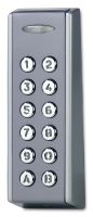 Marchio: ARITECH. Articolo: ACL760. Tastiera stand-alone con 99 codici, 2 relè, contenitore metallico, pulsanti metallici retroilluminati. Per applicazioni in interno ed esterno.