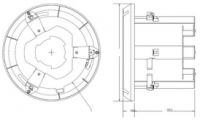 Marchio: ARITECH. Articolo: TVP-FM. TruVision Mini Dome PTZ, supporto da incasso per interno.