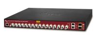 Marchio: ARITECH. Articolo: POC2502-16CXP-2T-2S. 16-port Power and IP over coax Managed Switch with 802.3at PoE+ and 2-port Gigabit TP and 2-port SFP 10/1000 ports (380W PoE Budget) - for use in conguntion with POC252-1CX-1P media converter.