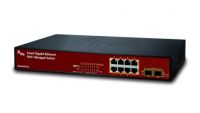 Marchio: ARITECH. Articolo: NS3502-8P-2T-2S. 8-Port 10/100/1000Base-Tx IEEE802.3af/at Copper Ports + 2-Ports 100/1000 SFP & 2-Ports 10/100/1000 RJ45 Managed Switch.