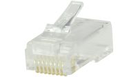 Marchio: HIKVISION. Articolo: DS-1M02. Plug RJ45 per cavo UTP cat. 6, Placcato oro, Policarbonato, UL94V-2. 100 pezzi per confezione.