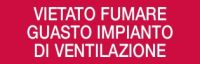 Marchio: COOPER. Articolo: CSA08646. Diciture per pannello serie 5000. VIETATO FUMARE GUASTO IMPIANTO DI VENTILAZIONE