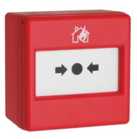 Marchio: COOPER. Articolo: CX201. Pulsante di allarme convenzionale con grado di protezione IP42 progettato per l’abbinamento con centrali tipo FIREDEX FX2200CF. Certificato CPD EN54:11