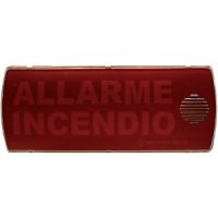 Marchio: NOTIFIER. Articolo: PAN-1EN. Pannello ottico acustico con led ad alta efficienza. Provvisto di schermi con differenti diciture. Certificata CPD in accordo alla normativa EN54-3. Tensione di funzionamento 12/24Vcc. Assorbimento in allarme 95mA. 