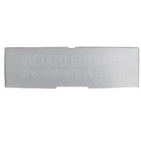 Marchio: NOTIFIER. Articolo: P-PAN1-P-VSP-G. Pellicola in policarbonato con la scritta 