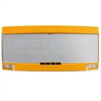 Marchio: NOTIFIER. Articolo: PAN1-PLUS-Y. Pannello convenzionale completo EN 54.3/23 GIALLO OPACO per spegnimento con due film di serie con fondo Grigio. Scritte: 