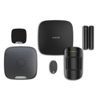 Marchio: AJAX. Articolo: Hub Kit SirenN. Kit composto da:1 unità centrale Hub (GSM + Ethernet),1 rivelatore MotionProtect,1 contatto magnetico per porte e finestre DoorProtect,1 telecomando SpaceControl,1 sirena da interno HomeSiren,1 sirena da esterno StreetSirenColore nero