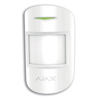Marchio: AJAX. Articolo: MOTIONPROTECT. Rivelatore di movimento PIR senza fili, portata m 12, colore bianco.CARATTERISTICHE TECNICHEColore: BiancoTipo di rivelatore: senza filiUtilizzo: in internoPortata di rilevazione movimento: fino a m 12Sensibilità: regolabile su 3 livelli (bassa, media, alta)Angoli di rilevazione: 88.5° orizzontali, 80° verticaliAltezza consigliata di fissaggio: m 2.4Opzione limite rilevazione animali domestici: peso fino a 20 kg, altezza cm 50Protezione antimanomissione: disponibilePotenza segnale radio: 20mWProtocollo di comunicazione Jeweller 868MHzDistanza max. fra rivelatore e unità centrale: fino a 2.000 metri (in area libera)Alimentazione: batteria CR123ATensione di alimentazione: 3VDurata della batteria: fino a 7 anniTemperatura di funzionamento: da 0°С a +50°СUmidità di funzionamento: fino a 80%Dimensioni: mm 110 x 65 x 50