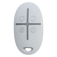 Marchio: AJAX. Articolo: SPACECONTROL. Telecomando per inserimento/disinserimento sistema e per attivazione di allarme, colore bianco.PRESTAZIONIUn codice variabile esclusivo senza componente costante previene la copia del segnale. La distanza di funzionamento è fino a 1.000 metri in spazio aperto. Provvisto di tasto antiaggressioneCARATTERISTICHE TECNICHEColore: BiancoNumero di tasti: 4Tasto di allarme: disponibilePotenza segnale radio: 20mWProtocollo di comunicazione Jeweller 868MHzDistanza max. fra telecomando e unità centrale: fino a 1.000 metri (in area libera)Alimentazione: batteria CR2032Tensione di alimentazione: 3VDurata della batteria: fino a 5 anniTemperatura di funzionamento: da 0°С a +50°СUmidità di funzionamento: fino a 90%Dimensioni: mm 65 x 37 x 10