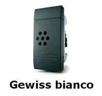 Marchio: COMBIVOX. Articolo: MODULO AUDIO PER INSERITORI BUS. Modulo audio amplificato (volume regolabile) in abbinamento agli inseritori BUS disponibile per tutte le serie degli inseritori. Serie Gewiss Bianco COD. 61.855 