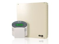 Marchio: COMBIVOX. Articolo: EVA 8-24 vers. 2012. Eva 8.24 2012 è una centrale di allarme concepita per impianti di sicurezza di piccole e medie dimensioni.- da 8 fino a 24 zone di allarme, programmabili anche come zone wireless.- 6 aree di inserimento indipendenti.- 16 uscite filari (O.C. e relè) associabili agli eventi o telecomandi (in fonia mediante modulo PSTN opzionale).- 56 utenti (32 da tastiera+24 da chiave) con 3 diversi livelli di autorità.- Inserimento locale da tastiera LCD a sintesi vocale, da inseritore su Bus RS485 e/o da radiocomando.- Comunicatore PSTN tramite modulo opzionale 