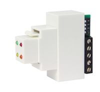 Marchio: COMBIVOX. Articolo: MODULO INSERITORE BUS. Inseritore su BUS RS485 per chiave di prossimità, compatibile con tutte le serie elettriche di tipo civile tramite l’utilizzo dell’adattatore per RJ45 con attacco Keystone.4 led (verde, rosso, giallo e arancio) con possibilità di associare a ciascun led una funzione a scelta tra inserimento/disinserimento di una o più aree, attivazione comando, memoria allarme, anomalia sistema e scenario da chiave.Possibilità di programmare la chiave associando una funzione diversa per inseritore.Compatibile con centrali serie Amica, Elisa 8, Elisa 24, Eva 8.24 versione 2012, Midya e Wilma.Colore bianco.