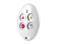 Marchio: COMBIVOX. Articolo: Radiocomando Iubeo. Radiocomando bidirezionale su banda 868 MHz. 4 tasti programmabili separatamente per singola funzione (inserimento/ disinserimento, antirapina, scenario, etc.). Led tricolore per conferma di avvenuto comando. Dotato di icone adesive per la personalizzazione dei tasti-funzione.