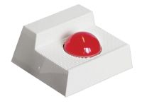 Marchio: COOPER. Articolo: O-1490-CR. Avvisatore ottico con led rosso a luce fissa o lampeggiante di grande dimensione con visione a 180°. Base termoplastica bianca. Alimentazione 12/24Vcc. Assorbimento 10 mA. Grado di protezione IP40. Dimensioni 50x45x25 mm 