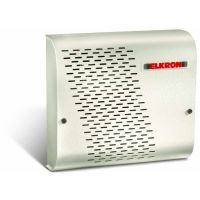 Marchio: ELKRON. Articolo: HP325P. Sirena da interno in contenitore metallicoPressione acustica: 117 dB (A) @ 1 mAssorbimento max in allarme 2,2 mAGestione di due modalità di suonata differenziate: alta potenza continua e altao bassa potenza intermittenteContenitore metallico zincato e verniciato epoxy polyesterGestione di 4 differenti tempi di time-out suonata (per es. a fronte di taglio cavi)Funzione di blocco della suonataProtezione antiapertura e antiasportazionePossibilità di funzionamento senza batteria, alimentando la sirena da centraleDimensioni (lxhxp): 200 x 184 x 65 mmPeso (senza batteria): 1560 g