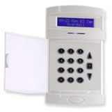 Marchio: GUARDALL. Articolo: LCD KEYPAD CCTS+PROX. Tastiera LCD 2X16 caratteri colore BLU cicalino, 2 ingressi, 1 uscita, PROX