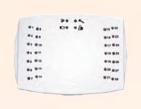 Marchio: PESS. Articolo: GRD SL4TRX. Ricevitore per rilevatore via radio GRD SL4TW. Supporta 28 rilevatori via radio supervisionati. Dotato di indicatori di funzione a LED, 28 uscite O. C. singoli canali, 4 uscite: allarme intrusione, Tamper/Masking, batteria bassa, supervi -sione. Distanza di ricezione fino a 100 m in campo aperto. Alimentazione 12 Vcc con assorbimento max di 500 mA