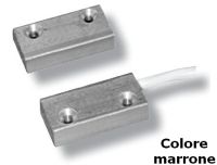 Marchio: UNITEK. Articolo: UTKCS60MR. Contatto magnetico per superficie in alluminio - uscita a 4 conduttori - anodizzato marrone