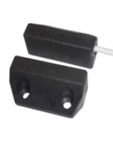 Marchio: UNITEK. Articolo: UTKCS80. Contatto magnetico in materiale plastico ultraresistente caricato vetro per superficie di grande portata conforme con la norma europea EN50131-2-6 grado 2 classe ambientale IV. Adatto per installazioni su infissi ferromagnetici e non. Contatto N.C. con anta chiusa, cavo di collegamento 4 poli 1m.  