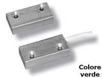 Marchio: UNITEK. Articolo: UTKCS60VE. Contatto magnetico per superficie in alluminio - uscita a 4 conduttori - anodizzato verde